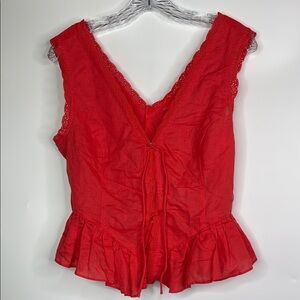 Guess Eco Mackenzie Portenho Pink Sleeveless Top NWT Size Medium